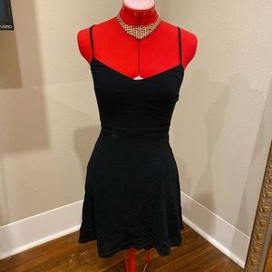 Simple black H&M skater dress